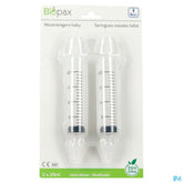 Biopax Seringue Nasale Bebe 4m+ 2x20ml + 2 Embouts
